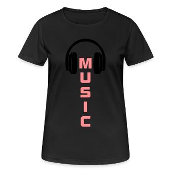 Musique DJ Dubstep T-shirt - T-shirt respirant Femme - noir - Devant - AI Model Female 172 light (172cm)