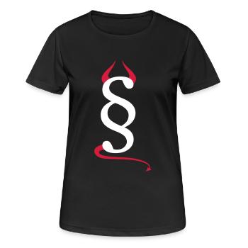 Devils paragraphe - T-shirt respirant Femme - noir - Devant - AI Model Female 172 light (172cm)