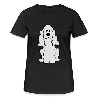Cocker Spaniel - Frauen T-Shirt atmungsaktiv - Schwarz - Vorne - AI Model Female 172 light (172cm)