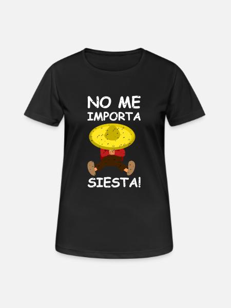 No Me Importa Siesta - Women's Breathable T-Shirt - black