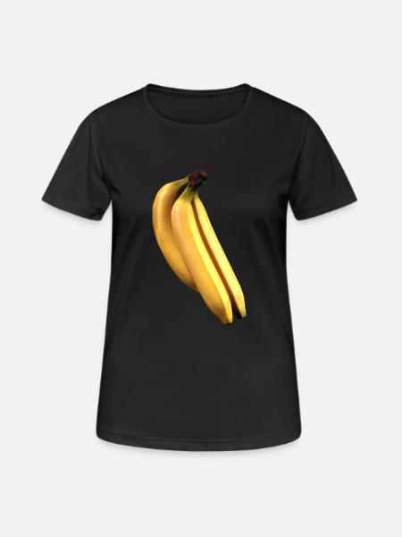 banana banana fruit veggie vegetables fruits87 - Women's Breathable T-Shirt - black