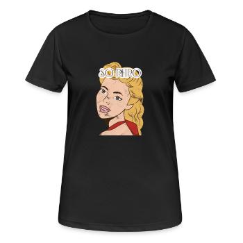 Pin-Up Girl / Rockabilly / 50s: So Retro - Frauen T-Shirt atmungsaktiv - Schwarz - Vorne - AI Model Female 172 light (172cm)