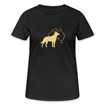 Australian Cattle Dog - T-shirt respirant Femme - noir - Devant - AI Model Female 172 light (172cm)