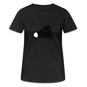 Federball - Frauen T-Shirt atmungsaktiv - Schwarz - Vorne - AI Model Female 172 light (172cm)