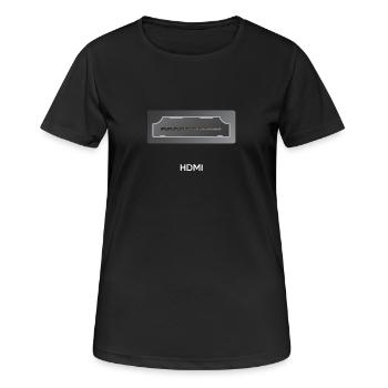 Get Connected-Serie - Teil 7: HDMI - Frauen T-Shirt atmungsaktiv - Schwarz - Vorne - AI Model Female 172 light (172cm)