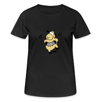 sheep(3c) - Women's Breathable T-Shirt - black - Front - AI Model Female 172 light (172cm)