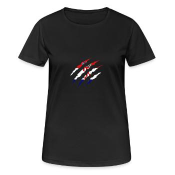 Claw Klaue Laender Kroatien png - Frauen T-Shirt atmungsaktiv - Schwarz - Vorne - AI Model Female 172 light (172cm)