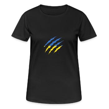 Claw Klaue Laender Ukraine png - Frauen T-Shirt atmungsaktiv - Schwarz - Vorne - AI Model Female 172 light (172cm)