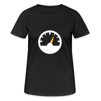 Compteur de vitesse - T-shirt respirant Femme - noir - Devant - AI Model Female 172 light (172cm)