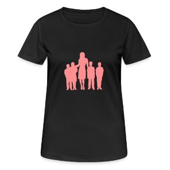 Child care - Women's Breathable T-Shirt - black - Front - AI Model Female 172 light (172cm)