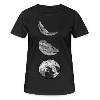phases de lune - T-shirt respirant Femme - noir - Devant - AI Model Female 172 light (172cm)