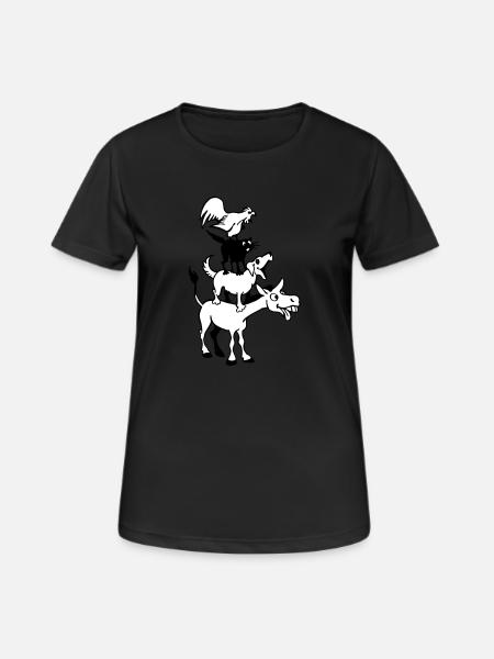 Bremen Town Musicians - Women's Breathable T-Shirt - black