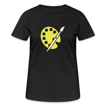 Artiste - T-shirt respirant Femme - noir - Devant - AI Model Female 172 light (172cm)