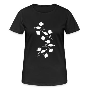 meer / unter wasser / meeresleben - Frauen T-Shirt atmungsaktiv - Schwarz - Vorne - AI Model Female 172 light (172cm)