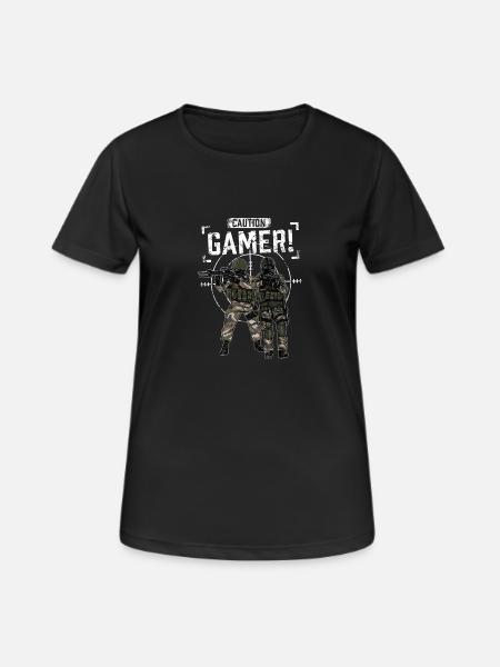 Nerd Gamer Designs Troops - Frauen T-Shirt atmungsaktiv - Schwarz