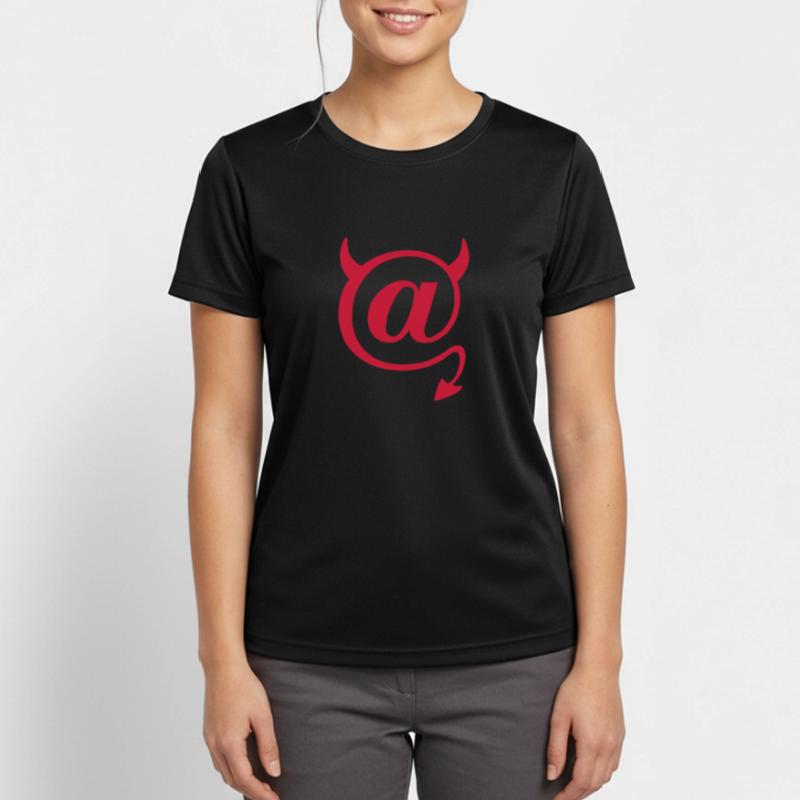 Devil @ Devil Nerd Programmeur de symboles IT T-shirt respirant Femme