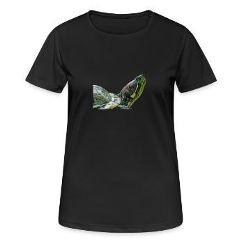 tortue de tortue - T-shirt respirant Femme - noir - Devant - AI Model Female 172 light (172cm)