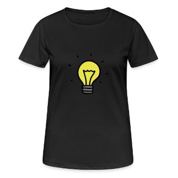 Glühbirne - Idee 3 - Frauen T-Shirt atmungsaktiv - Schwarz - Vorne - AI Model Female 172 light (172cm)