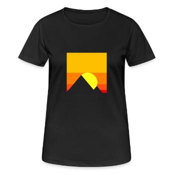 sunset - Women's Breathable T-Shirt - black - Front - AI Model Female 172 light (172cm)