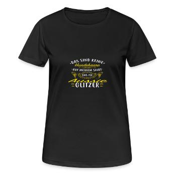 Aussie - Frauen T-Shirt atmungsaktiv - Schwarz - Vorne - AI Model Female 172 light (172cm)