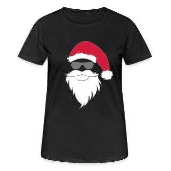 Nikolaus cool - Frauen T-Shirt atmungsaktiv - Schwarz - Vorne - AI Model Female 172 light (172cm)