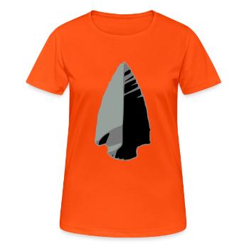 flint arrowhead indian - Women's Breathable T-Shirt - neon orange - Front - AI Model Female 172 dark (172cm)