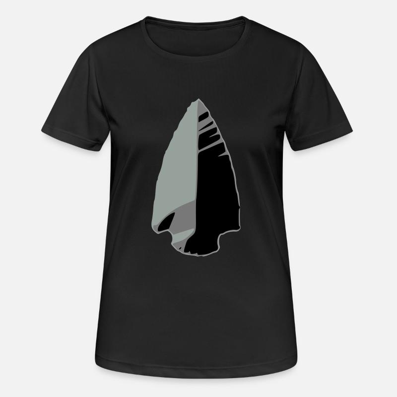 flint arrowhead indian - Women's Breathable T-Shirt - black