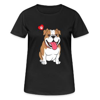 Bulldogge - Frauen T-Shirt atmungsaktiv - Schwarz - Vorne - AI Model Female 172 light (172cm)