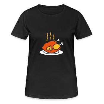 savoureux poulet rôti - T-shirt respirant Femme - noir - Devant - AI Model Female 172 light (172cm)