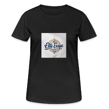 Logo luxueux pour les voyages d’évasion d’élite - T-shirt respirant Femme - noir - Devant - AI Model Female 172 light (172cm)