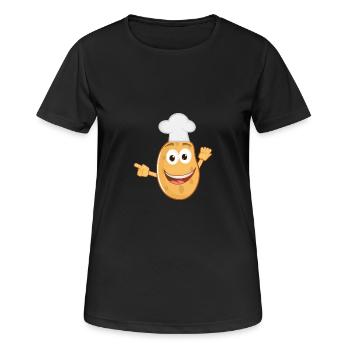 kartoffeln potato halloween gemuese vegetables30 - Frauen T-Shirt atmungsaktiv - Schwarz - Vorne - AI Model Female 172 light (172cm)