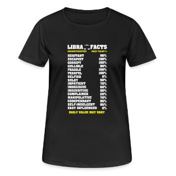 Sternzeichen Waage - Frauen T-Shirt atmungsaktiv - Schwarz - Vorne - AI Model Female 172 light (172cm)