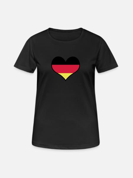 Germany Deutschland - Women's Breathable T-Shirt - black