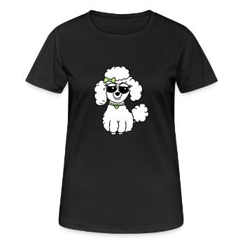 poodle 3 - Women's Breathable T-Shirt - black - Front - AI Model Female 172 light (172cm)