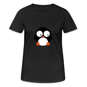 sweet penguin - penguin chick - pingouin douce - - T-shirt respirant Femme - noir - Devant - AI Model Female 172 light (172cm)