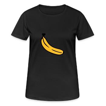 Banane - Frauen T-Shirt atmungsaktiv - Schwarz - Vorne - AI Model Female 172 light (172cm)