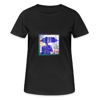 Les illusions d'optique - T-shirt respirant Femme - noir - Devant - AI Model Female 172 light (172cm)