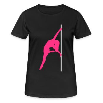 Pole Dance - Frauen T-Shirt atmungsaktiv - Schwarz - Vorne - AI Model Female 172 light (172cm)