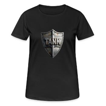 Tank - Frauen T-Shirt atmungsaktiv - Schwarz - Vorne - AI Model Female 172 light (172cm)