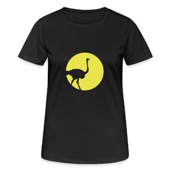 Strauß - Frauen T-Shirt atmungsaktiv - Schwarz - Vorne - AI Model Female 172 light (172cm)