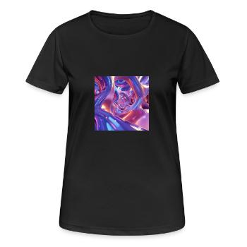 Kunst - Frauen T-Shirt atmungsaktiv - Schwarz - Vorne - AI Model Female 172 light (172cm)