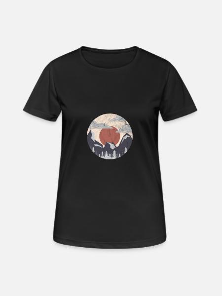 Chemise cadeau Circle Nature - T-shirt respirant Femme - noir