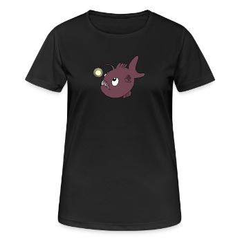 Poisson-grenouille - T-shirt respirant Femme - noir - Devant - AI Model Female 172 light (172cm)