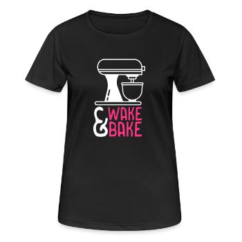 Wake and Bake - Women's Breathable T-Shirt - black - Front - AI Model Female 172 light (172cm)