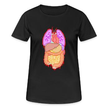 Anatomy organs - Women's Breathable T-Shirt - black - Front - AI Model Female 172 light (172cm)