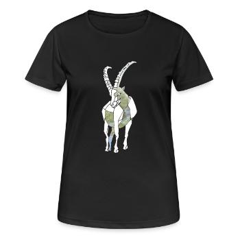 Polygon Capricorn - T-shirt respirant Femme - noir - Devant - AI Model Female 172 light (172cm)