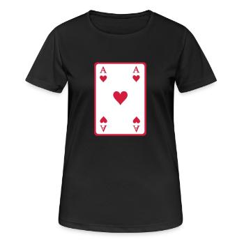 Poker ace - Women's Breathable T-Shirt - black - Front - AI Model Female 172 light (172cm)