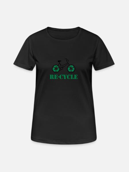 Re cycle - T-shirt respirant Femme - noir