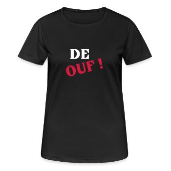 De ouf ! - T-shirt respirant Femme - noir - Devant - AI Model Female 172 light (172cm)