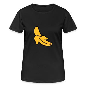 Banane - T-shirt respirant Femme - noir - Devant - AI Model Female 172 light (172cm)